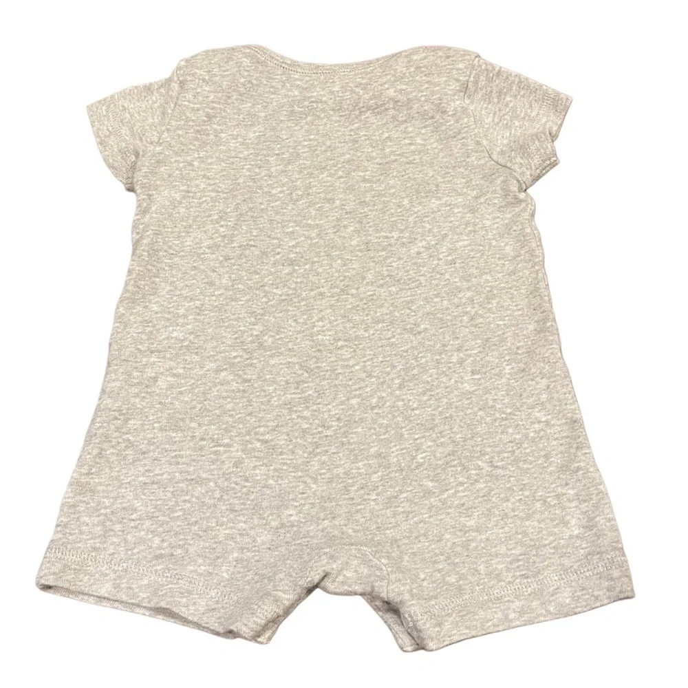 CARTERS Gray One Piece Romper with Playful Animal Prints - Picture 3 of 4